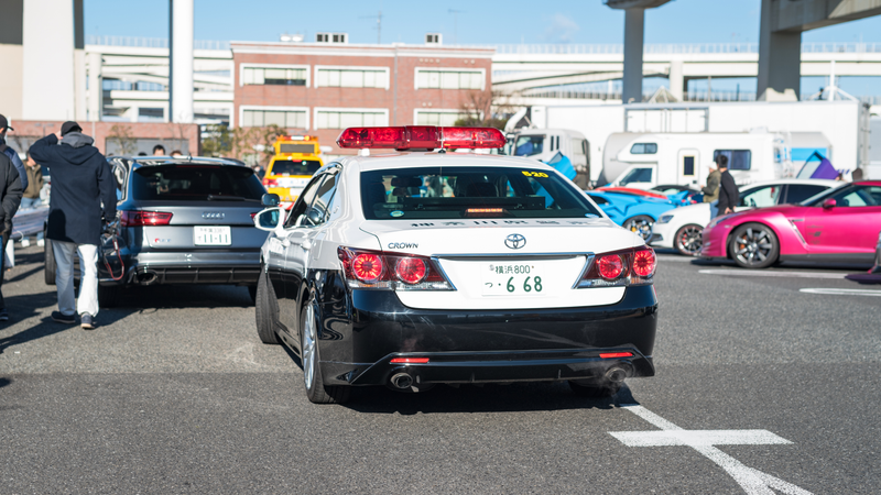 The police came to kick the cars out